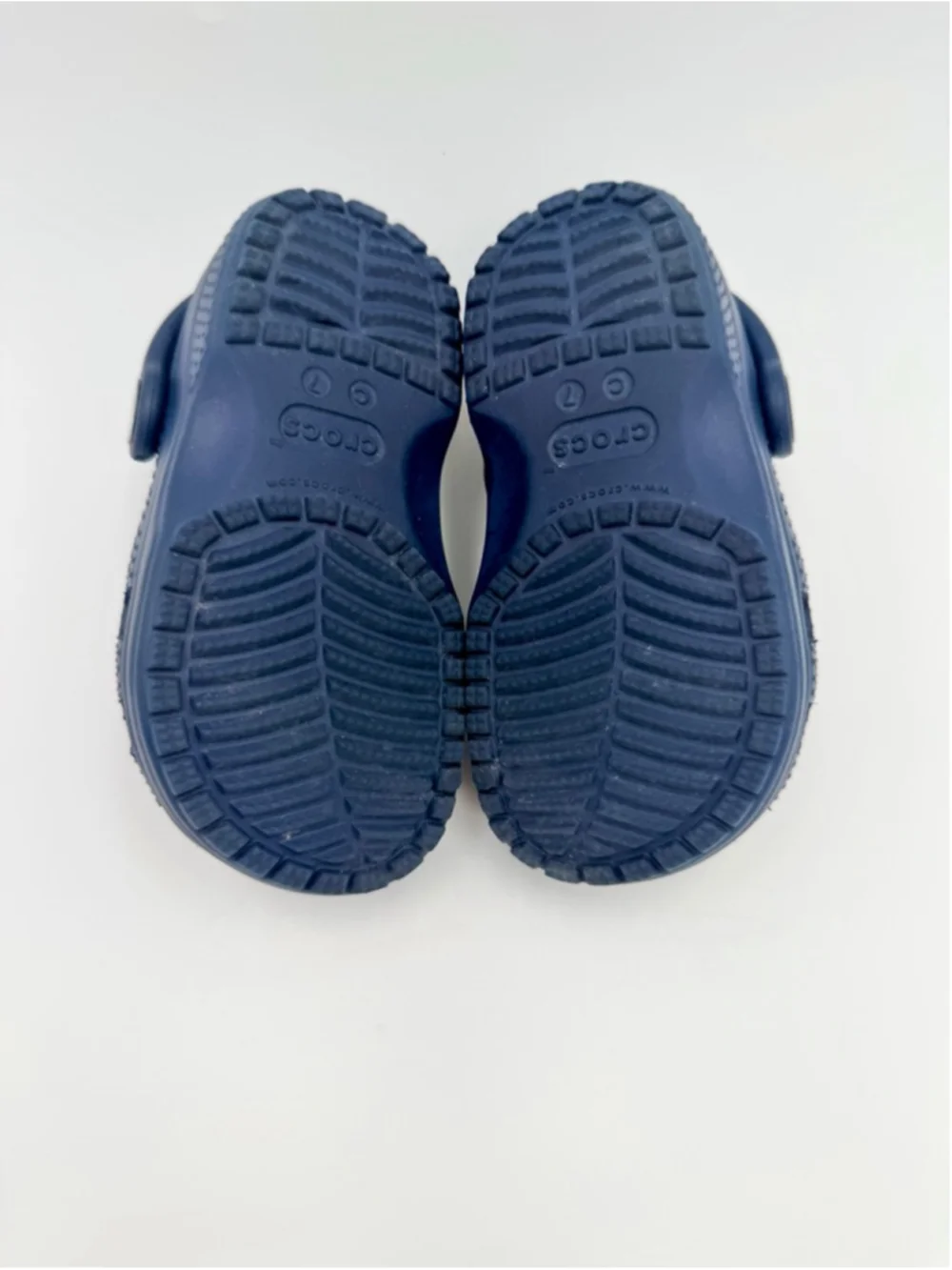Baby Crocs Navy Blue Classic Clogs Sandals Size 7 C7 Toddler